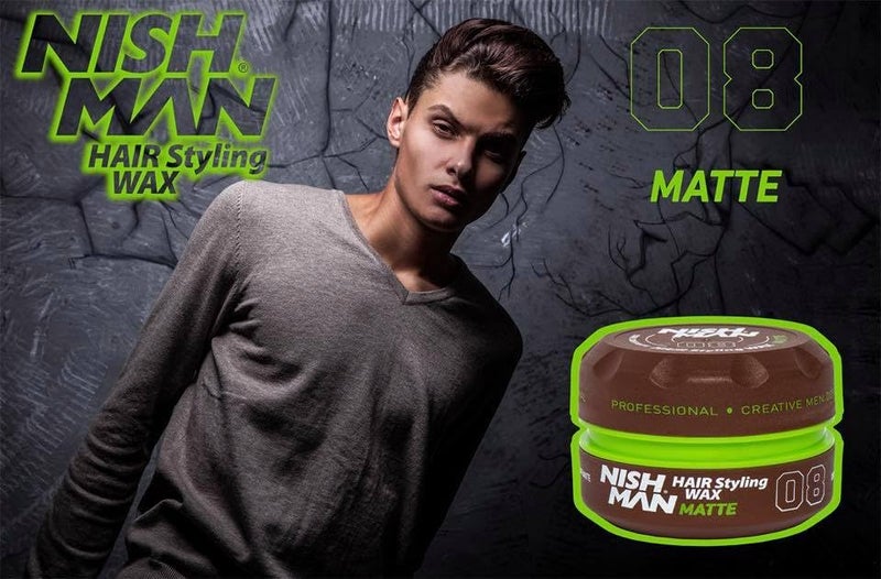 Nishman Hair Styling Hair Wax Matte Matte Finish Volume Strong Hold Hair Style Water Soluble ReStylable Wax for Men 100g100ml - Image 5
