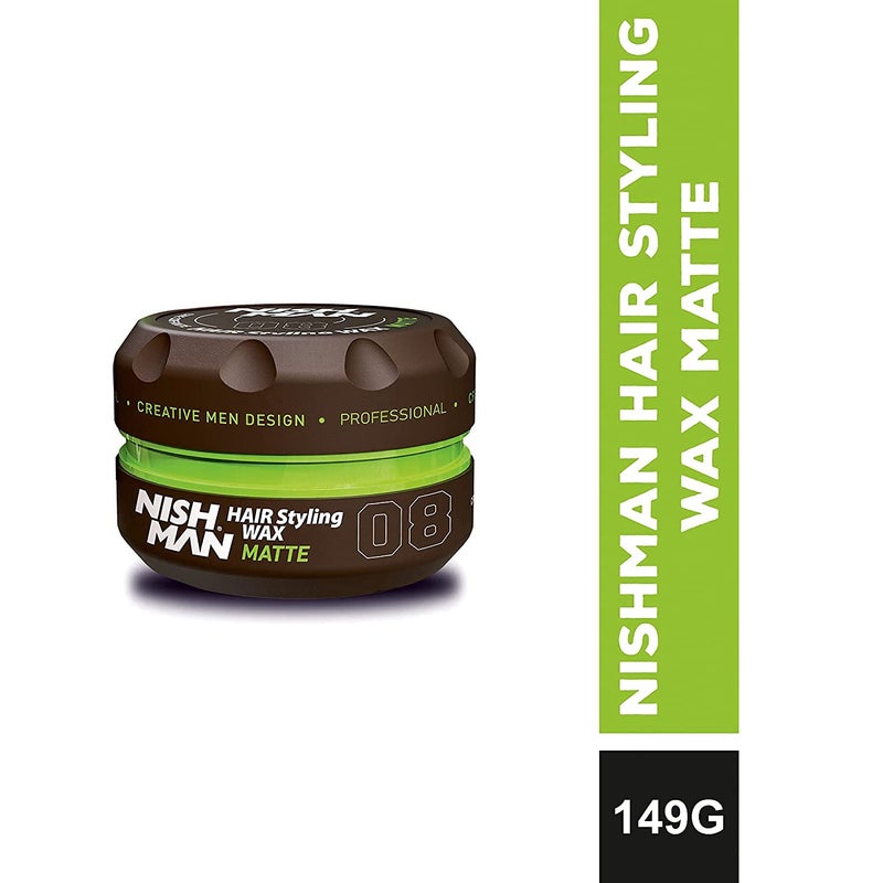 Nishman Hair Styling Hair Wax Matte Matte Finish Volume Strong Hold Hair Style Water Soluble ReStylable Wax for Men 100g100ml - Image 4