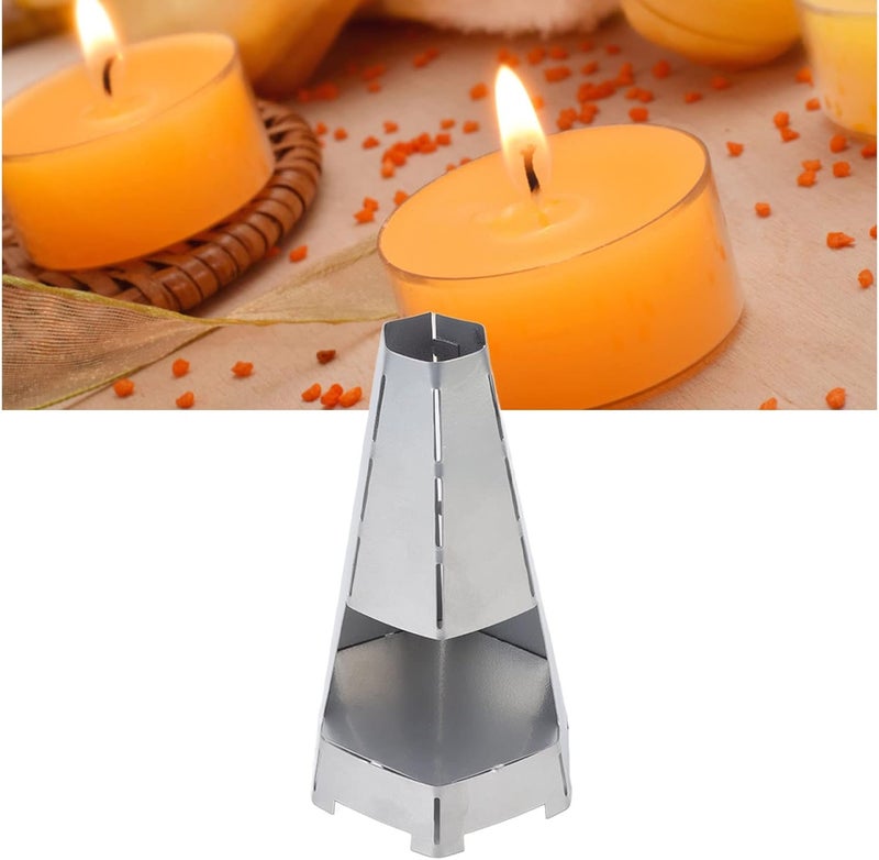 Fdit Hurricane Candle Holder - Windproof Metal Tealight for Warm Ambience - Image 4