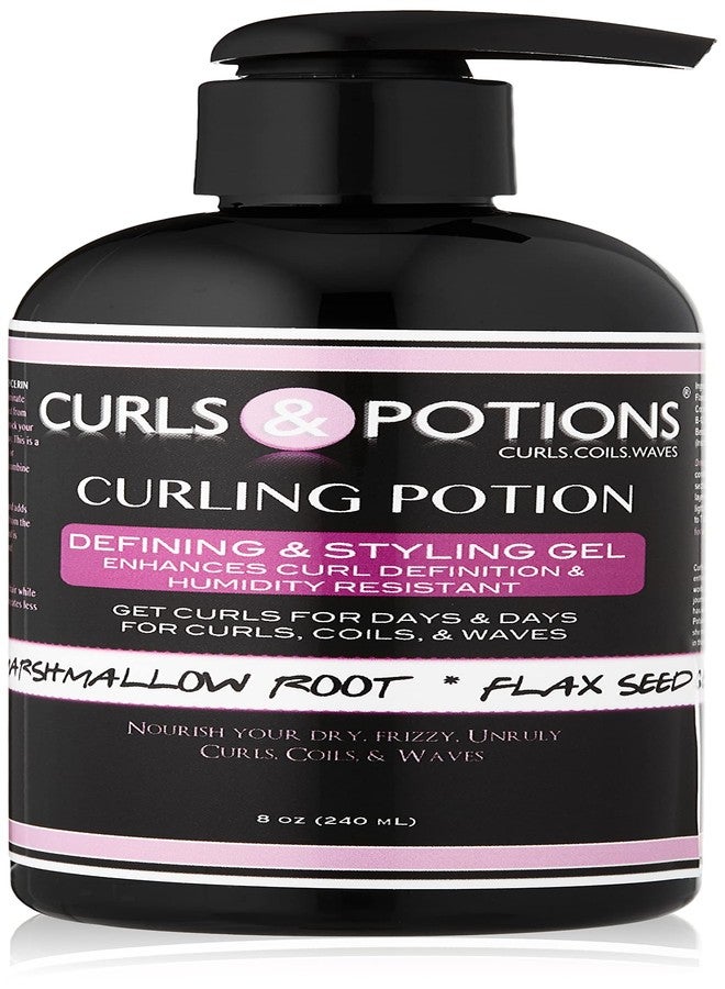 Curls & Potions كيرلز آند بوتشنز - جل تصفيف الشعر كيرلينج بوشن - جل بذور الكتان الطبيعي بالكامل للشعر المجعد أو الملفوف أو المموج - 8 أونصة - Image 2