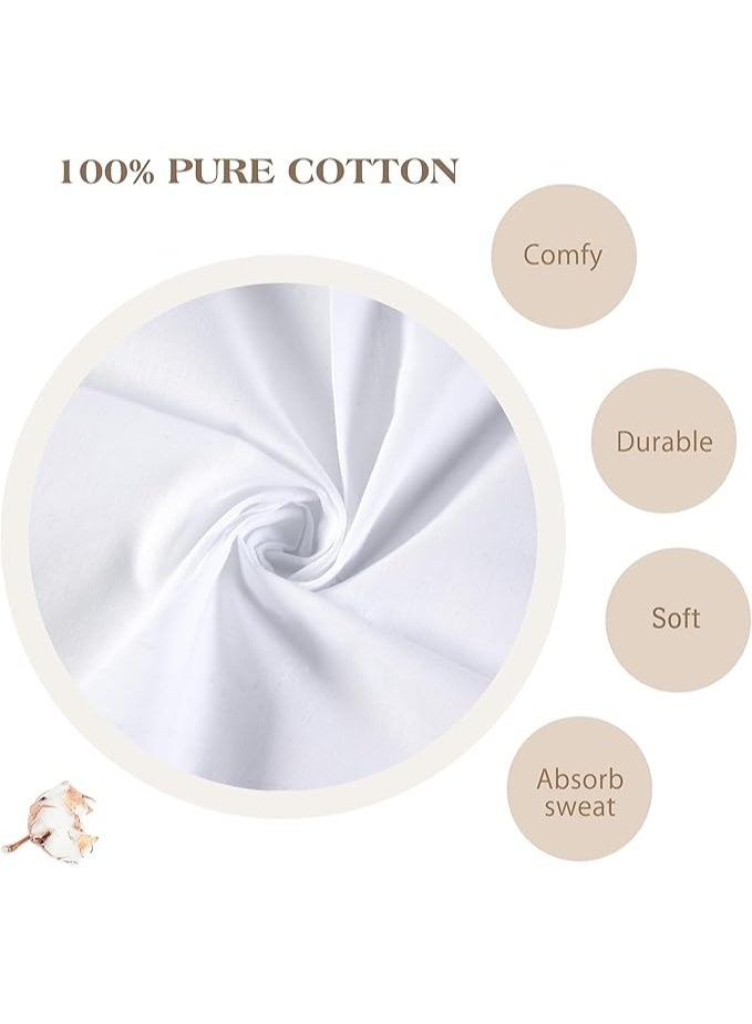 Men's Pure White 100% Cotton Handkerchief - Image 5