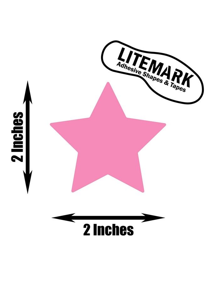 LiteMark 2 Inch Pink Removable Stars Pack Of 90 - Image 3