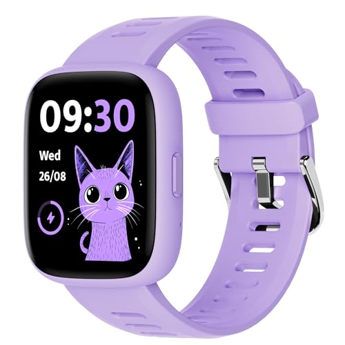 BIGGERFIVE Smart Watch for Kids, 1.8" Fitness Tracker Watch Pedometer, Heart Rate, IP68 Waterproof, Sleep Monitor, Calorie Step Counter, 5 Puzzle Games with/Without APP for Girls Teens 5-16 - Image 1