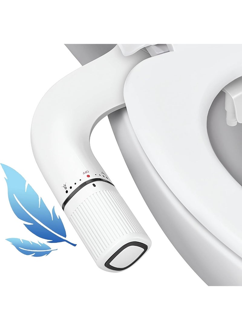 Toilet Bidet Attachment, Non-Electric Bidet, Dual Nozzle Front & Rear Wash, Adjustable Water Pressure Control, Rust-Proof Metal Water Inlet, Ultra Slim 0.58cm Design, Fits Most Standard Toilets, Personal Hygiene, Pregnancy, Postpartum, Home Bathroom - Image 1