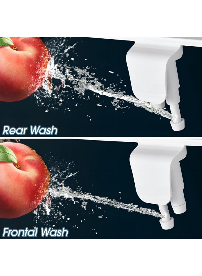 Toilet Bidet Attachment, Non-Electric Bidet, Dual Nozzle Front & Rear Wash, Adjustable Water Pressure Control, Rust-Proof Metal Water Inlet, Ultra Slim 0.58cm Design, Fits Most Standard Toilets, Personal Hygiene, Pregnancy, Postpartum, Home Bathroom - Image 3