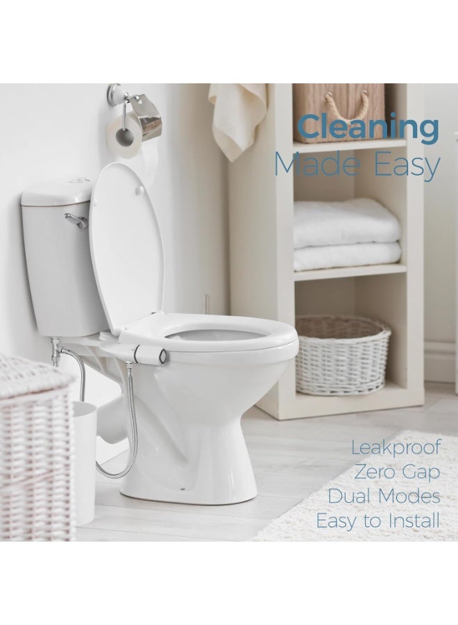 Toilet Bidet Attachment, Non-Electric Bidet, Dual Nozzle Front & Rear Wash, Adjustable Water Pressure Control, Rust-Proof Metal Water Inlet, Ultra Slim 0.58cm Design, Fits Most Standard Toilets, Personal Hygiene, Pregnancy, Postpartum, Home Bathroom - Image 5