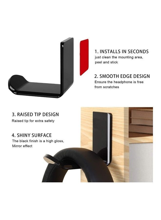 NIBEMINENT 2-Piece Headphone Bracket Sticky Headset Set  - Image 4