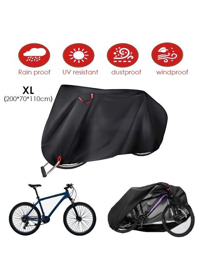 MUNTAQI 210D silver coated Oxford cloth mountain bike cover,bike clothing,bike cover,waterproof bike cover from UV Rain Snow Dust for Mountain Road Electric Bike Hybrid Outdoor Storage - Image 1
