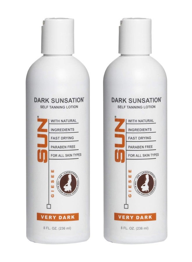 Sun Laboratories By Giesee Dark Sunsation Self Tanning Lotion 8 oz 2 Pack with Tanning Mitt - Organic Self Tanner, Sunless Tanner, Sun Labs Very Dark Tanning Lotion, Self Tanner with Mitt - Image 2