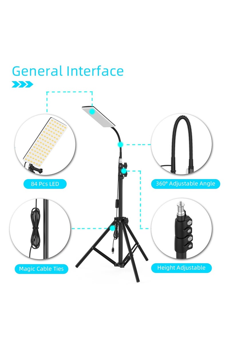 2025 ترقية متعددة الوظائف LED التخييم ضوء 1680 لومن سطوع عالي. 1.7m مرنة خرطوم معدني ثلاثي. USB / بنك الطاقة متوافق. للتخييم / البستنة / الصيد / الطوارئ - Image 5