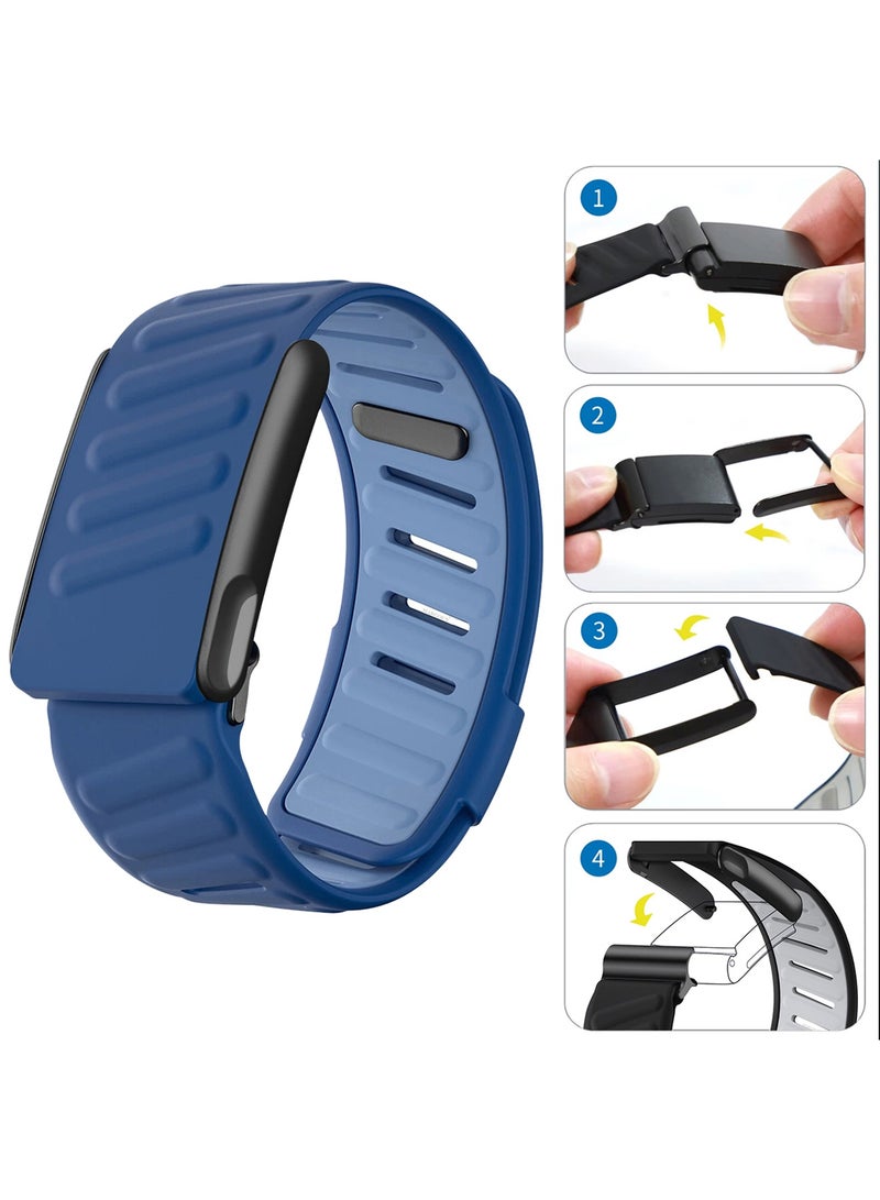 CATANES Silicone Sports Replacement Strap for Whoop 5.0 / Whoop 5.0 Life (MG Model) - MG - Adjustable and Waterproof Wristband - Blue - Image 2