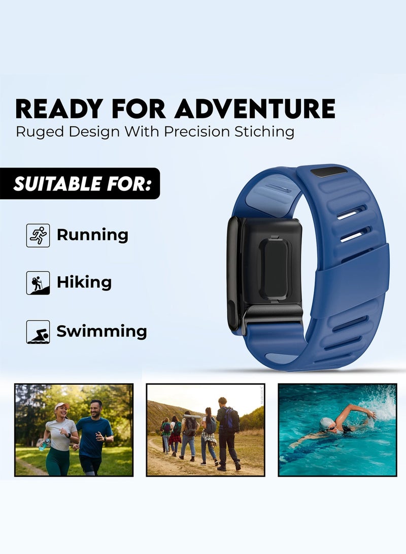 CATANES Silicone Sports Replacement Strap for Whoop 5.0 / Whoop 5.0 Life (MG Model) - MG - Adjustable and Waterproof Wristband - Blue - Image 3