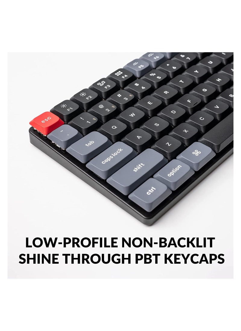 Keychron - K3 Pro Wireless Custom Mechanical Keyboard, 84 keys 75% Layout QMK/VIA Programmable Bluetooth/Wired White Backlight Ultra-Slim with Gateron Low-Profile Blue Switch Compatible with Mac Windows Linux - Image 1