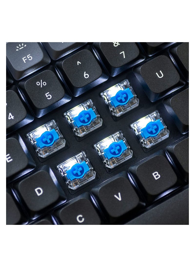 Keychron - K3 Pro Wireless Custom Mechanical Keyboard, 84 keys 75% Layout QMK/VIA Programmable Bluetooth/Wired White Backlight Ultra-Slim with Gateron Low-Profile Blue Switch Compatible with Mac Windows Linux - Image 1