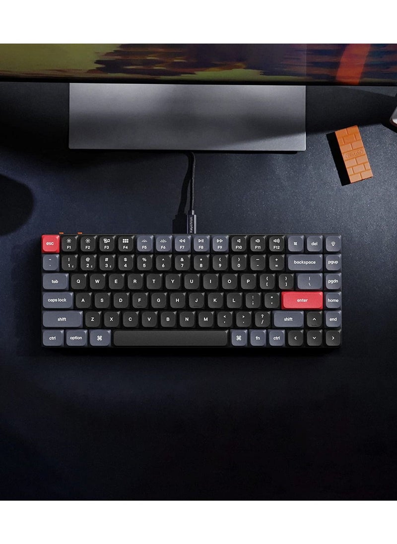 Keychron - K3 Pro Wireless Custom Mechanical Keyboard, 84 keys 75% Layout QMK/VIA Programmable Bluetooth/Wired White Backlight Ultra-Slim with Gateron Low-Profile Blue Switch Compatible with Mac Windows Linux - Image 1