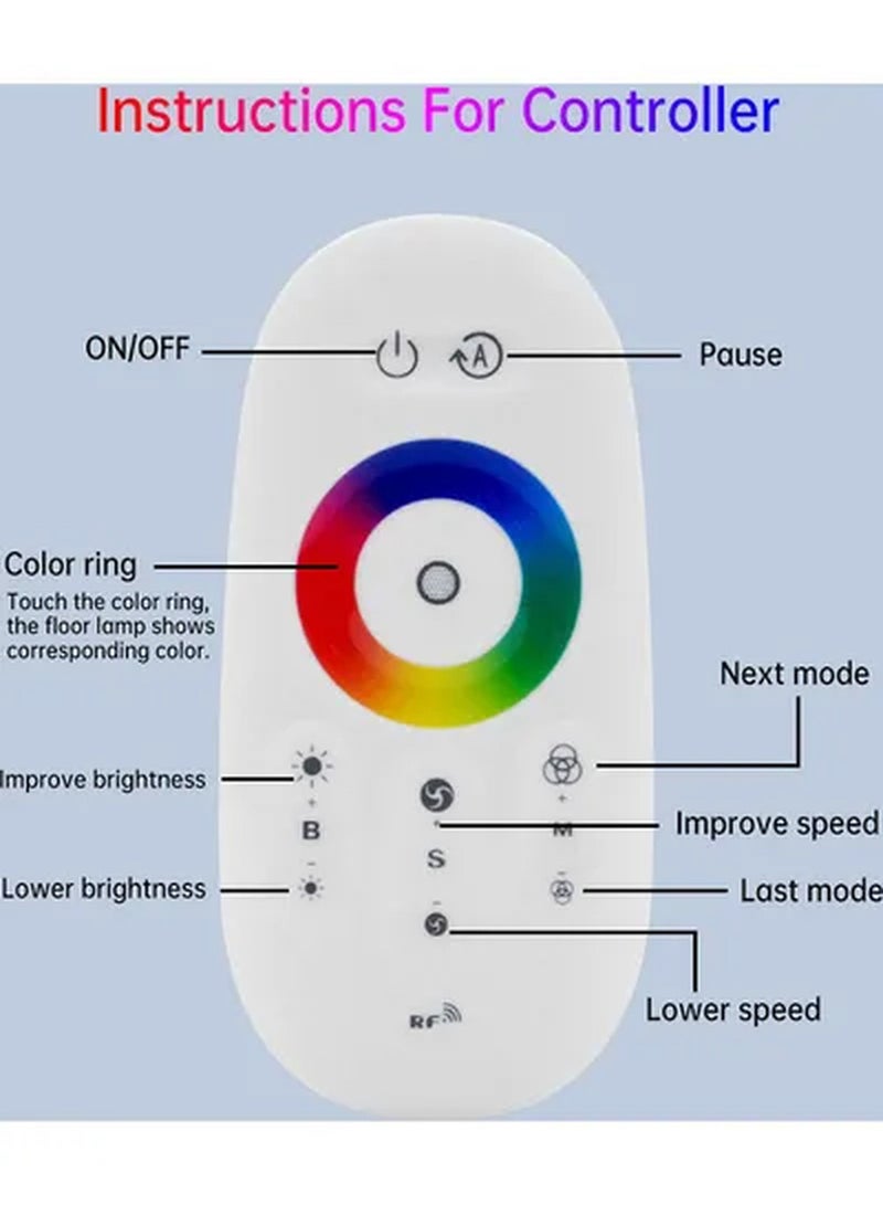 Smart LED Corner Floor Lamp With Remote Control White - Image 4