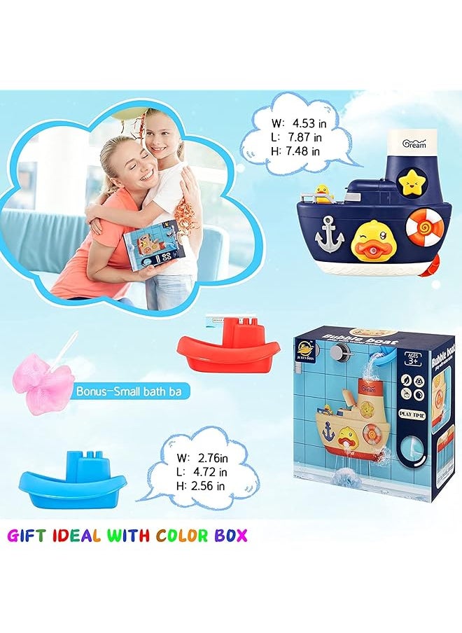 erorex Bath Toys Fill And Spin Boat With Suction Cups Shower Gel Box Floating Duck 2 Stacking Boats  - Image 3