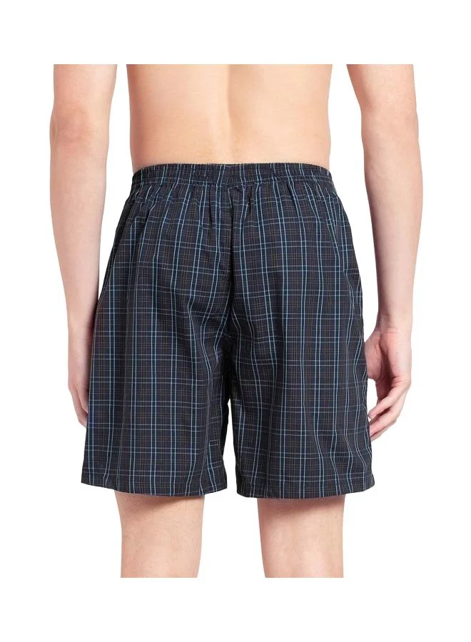JOCKEY Jockey 1223 Men Super Combed Mercerized Cotton Woven Checkered Boxer Shorts with Side Pocket Pack of 2