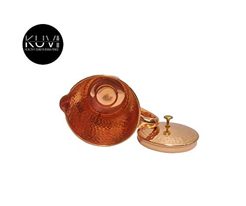 KUVI KUVI Hammered Copper Jug Lacqour Coated Pitcher Health Benefits 16L 1600 ML - Image 3