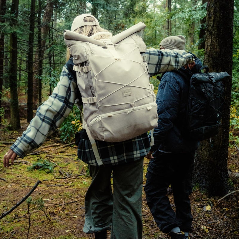 Johnny Urban Travel Backpack for Men and Women Sand - Allen Travel XL - 48L Rolltop Backpack Large - Ideal Backpack for Travel Excursions Trips - Water-Repellent - Image 2