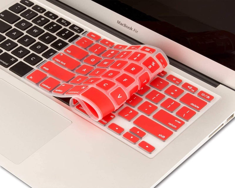 Tobo Silicone Keyboard Cover Compatible with Mac-Book Pro 13/15 Inch (with/Without Retina Display),Older Air 13 Inch (A1466 / A1369, Release 2010-2017) (Without-Touch Bar, Wine-Red)(TD-083CC) - Image 2