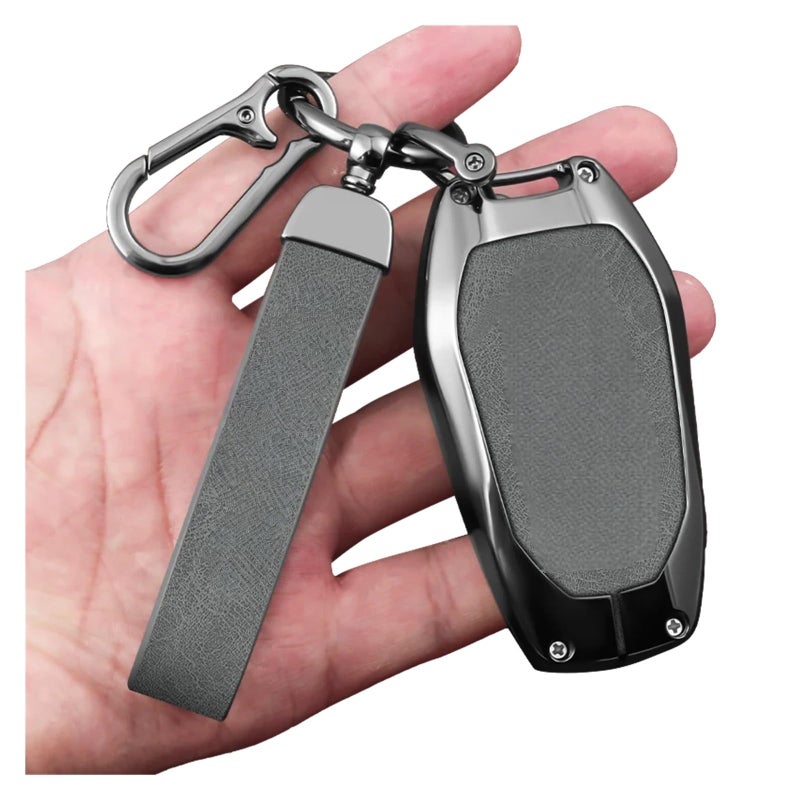 Smart Remote Key Cover Keyring Compatible For Peugeot 2008 In E Orange Color - Image 3