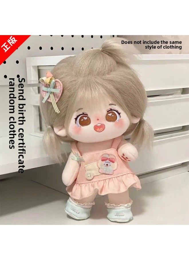 Genuine Little Halo Cotton Doll Girl 20cm Plush Doll For Children And Classmates Birthday Gift In Stock-Specification:Boneless Naked Baby [1 Random Skirt + Blush + Four-piece Dressing Set]-Color:Sweet  - Image 3
