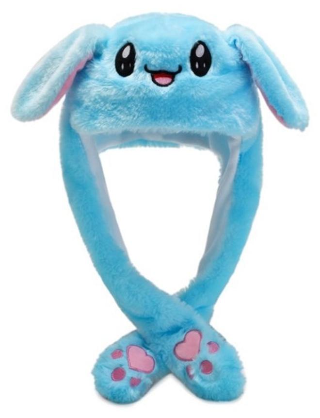 Douyin'S Same Rabbit Hat With Moving Ears, Plush Cute Warm Headgear, Kidsren'S Luminous Adult Hat - Image 1