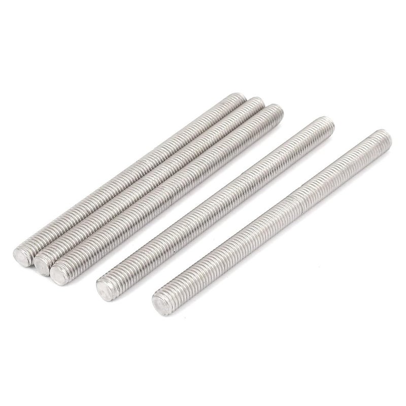 TOP-VIGOR 5Pcs M10-1.5 x 110mm Length Fully Threaded Rod, 304 Stainless Steel Right Hand Threaded Rods, Fully Studding Rod Bar for Anchor Bolts, Clamps, Hangers and U-Bolts - Image 1