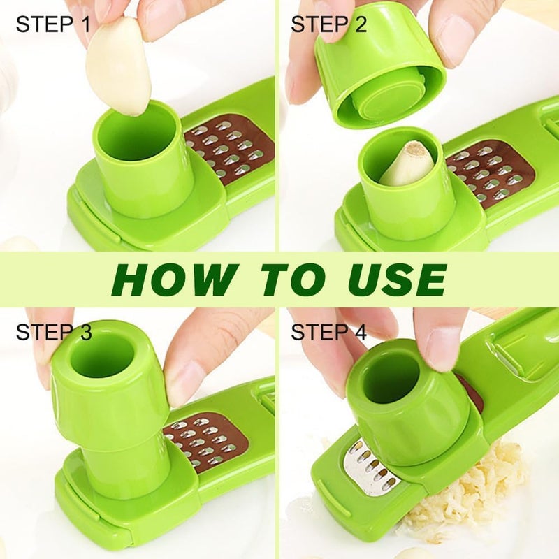 Blossom Creation Blossom Creation Garlic Ginger Greater Garlic Crusher Garlic Peeler Garlic Chopper Ginger Garlic Crusher MultiFunctional Cooking Tool Kitchen Accessories MulticolorPack of 1 - Image 5