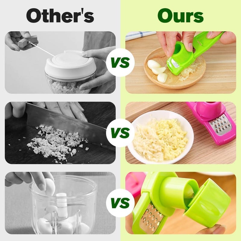 Blossom Creation Blossom Creation Garlic Ginger Greater Garlic Crusher Garlic Peeler Garlic Chopper Ginger Garlic Crusher MultiFunctional Cooking Tool Kitchen Accessories MulticolorPack of 1 - Image 4