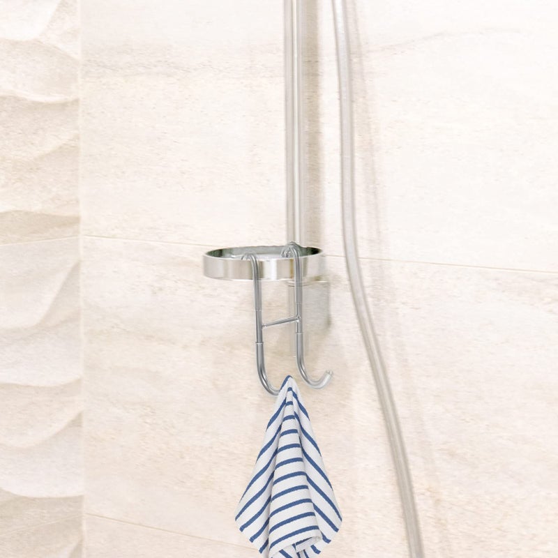 Heavy Duty Stainless Steel Shower Door Hook Over Glass Towel Holder 12X5X4.8CM Silver No Drilling - Image 4
