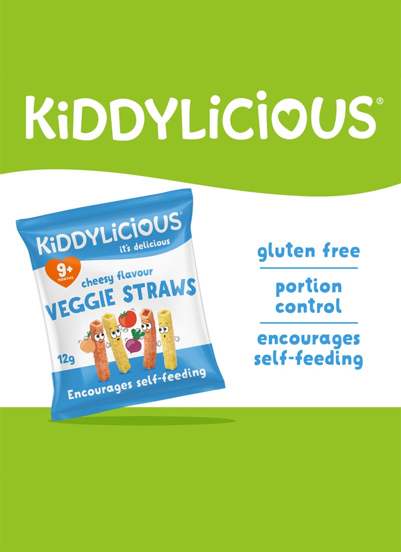 Kiddylicious عصي الخضار الجبنية من كيديليشس، 120غ (10x12غ) | وجبة خفيفة لذيذة للأطفال | خالية من الجلوتين | مناسبة للأطفال من 9 أشهر فما فوق - Image 2