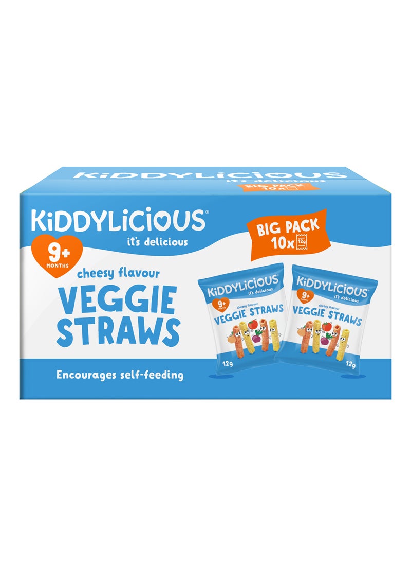 Kiddylicious عصي الخضار الجبنية من كيديليشس، 120غ (10x12غ) | وجبة خفيفة لذيذة للأطفال | خالية من الجلوتين | مناسبة للأطفال من 9 أشهر فما فوق - Image 1
