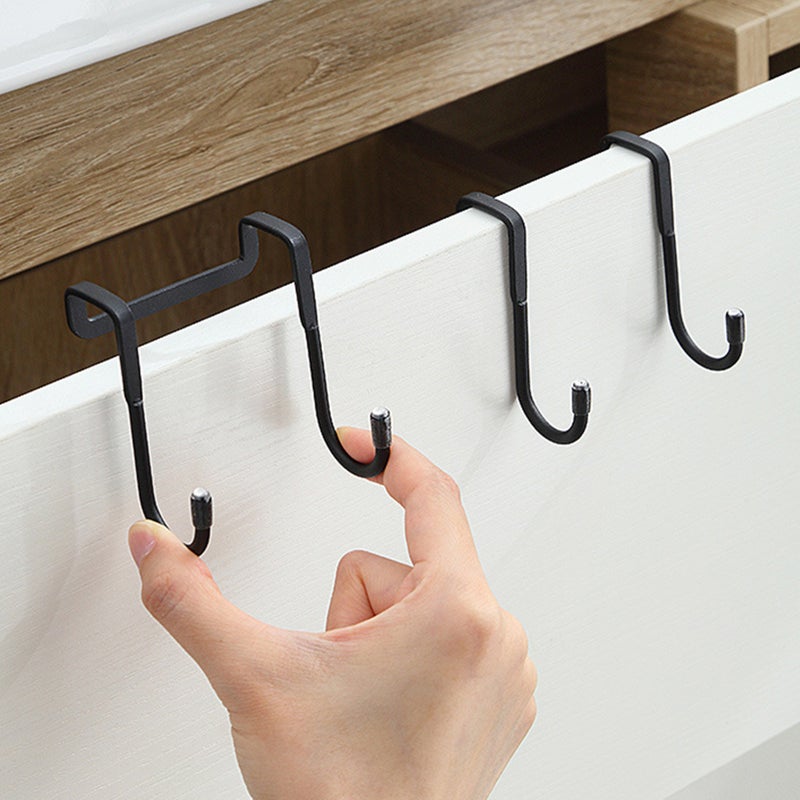 Hook Up Wall Mounted Coat Hook Rack Extra Long Cabinet Hooks No Drill Installation Anti-Slip Space Saving Coats Hats Bags Towels Organizer - Image 5