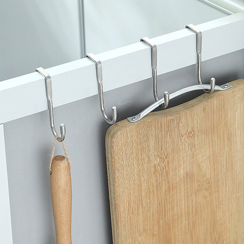 Hook Up Wall Mounted Coat Hook Rack Extra Long Cabinet Hooks No Drill Installation Anti-Slip Space Saving Coats Hats Bags Towels Organizer - Image 4