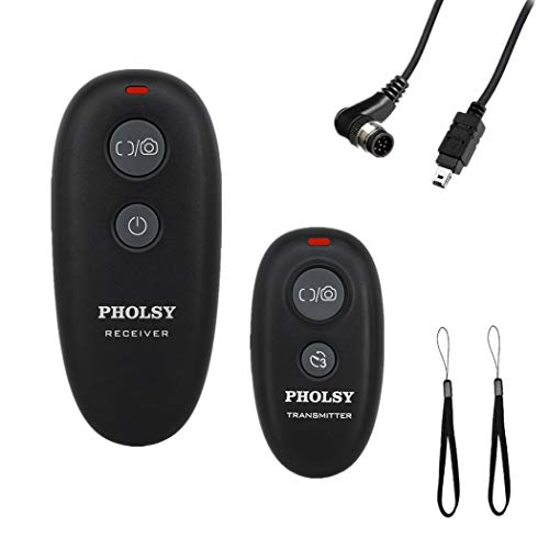 PHOLSY Wireless Shutter Release Camera Remote Compatible with Nikon Z5 Z8 Z9 Z7ii Z6 Z6ii D750 D780 D7500 D7200 D5600 D5500 P7700 P7800 P950 D90 D4 D5 D6 D800 D850 D810 D700 D300 D200 COOLPIX Series - Image 1