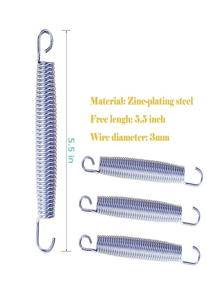 Yoblink Trampoline Springs,Trampoline Springs Heavy Duty Stainless Steel 5.5 inches Trampoline Replacement Springs 5PCS - Image 2