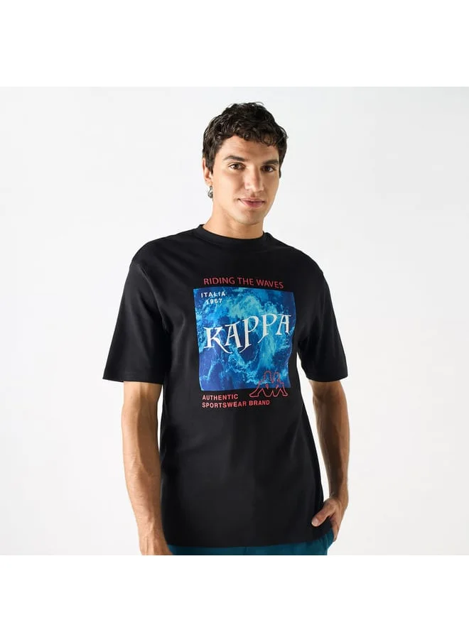 Kappa Kappa Graphic Print T-shirt with Crew Neck and Short Sleeves