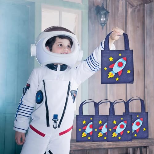 Fun Express Mini Space Ship Tote Bags for Summer - Apparel Accessories - Totes - Novelty Totes - Summer - VBS Vacation Bible School Supplies/Decor - 12 Pieces - Image 2