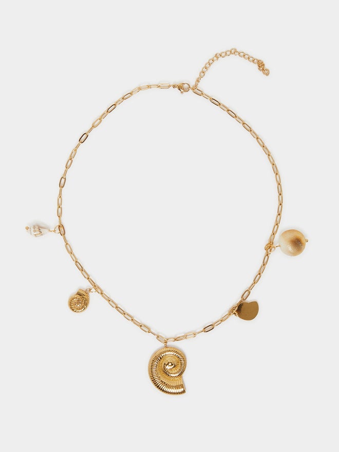 Styli Styli Sea Shell Charm Link Necklace with Lobster Clasp  - Image 1