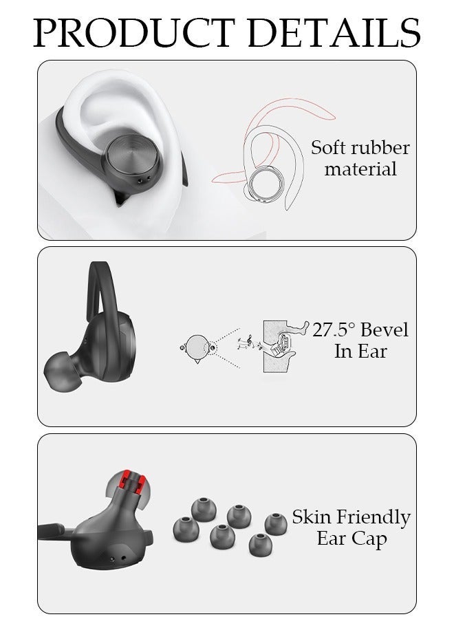 DUNISO Wireless Earbuds Bluetooth 5.0 Headphones Wireless Charging Case Sports Ear Buds Touch Control LED Power Display Built-in Mic Headset Waterproof Earphones in-Ear for IOS and Android - Image 5