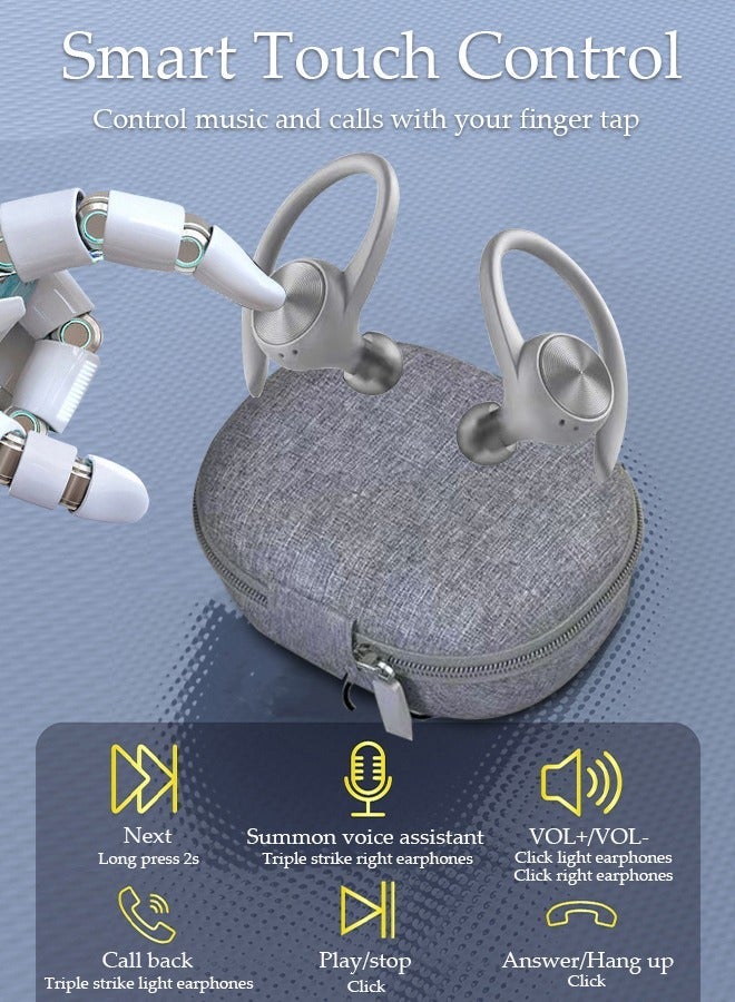 DUNISO Wireless Earbuds Bluetooth 5.0 Headphones Wireless Charging Case Sports Ear Buds Touch Control LED Power Display Built-in Mic Headset Waterproof Earphones in-Ear for IOS and Android - Image 2