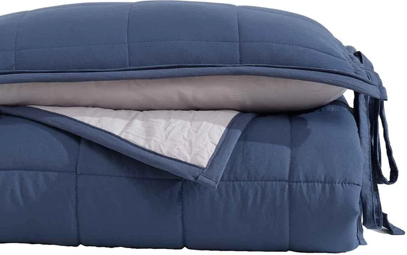 Elart Madelyn Single Bed Set 4 Piece Blue