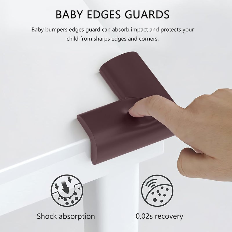 Proof Corner Protectors and Furniture Edges Bumper Strips for Safety, 5-Meter Set with 8 Adhesive Corner Guards, Soft Sturdy Material for Nursery and Home Use - Image 4