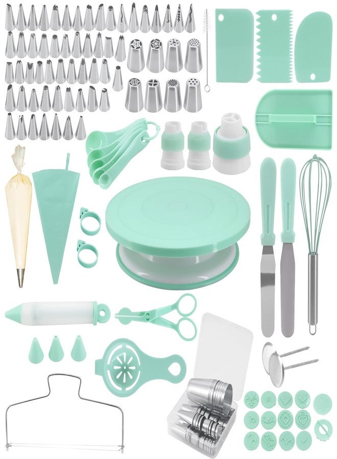 Hooshion 137 Pcs Cake Decorating Kit, Cake Decorating Set with Cake Turntable, Cake Decorating Tools, 3 Cake Scrapers, 2 Spatulas, 32 Piping Bags, for Beginners or Professional - Image 1