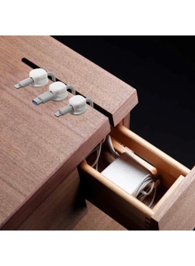 Cable Clips - Multifunctional Cable Management Clips, Cable Organiser for Desk, Car and Home, Office Supplies, Desk Accessories and Storage (Pack of 12-6 Black & 6 White) - Image 4