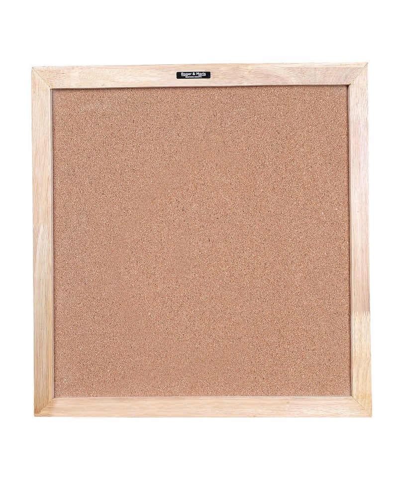 Roger & Moris Rubber Wooden Frame Cork Board - Sturdy, Waterproof for School, Office, Home (Size : 2 feet x 2 feet) - Image 2