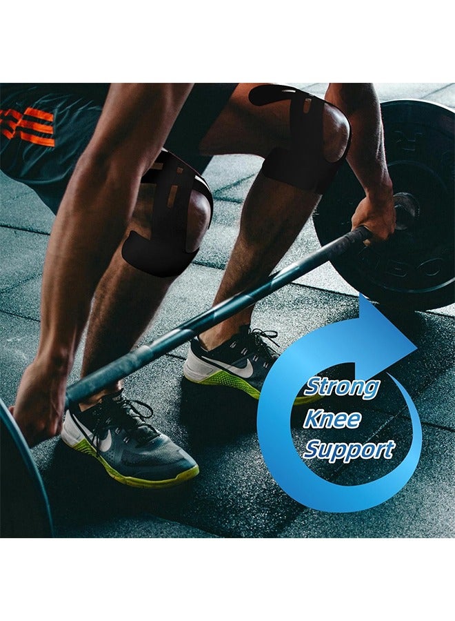 Lemon 4 Pcs Precut Kinesiology Tape for Knees, Knee Support & Stability, Knee Pain Relief Athletic Tape - Waterproof & Elastic, Breathable Hypoallergenic Latex-Free Tape - Image 3