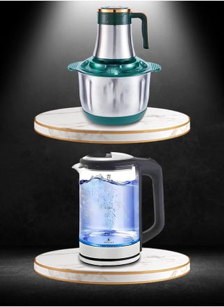 A set consisting of an electric meat and vegetable chopper and slicer, 5 speeds, made of stainless steel, capacity 5 liters, 500 watts, and an electric kettle, capacity 2.5 liters, 1500 watts. - pzsku/ZEAA534CB9DFBEC41FDBCZ/45/_/1729186104/0523400b-d026-406a-b80d-8e412d1a59fb